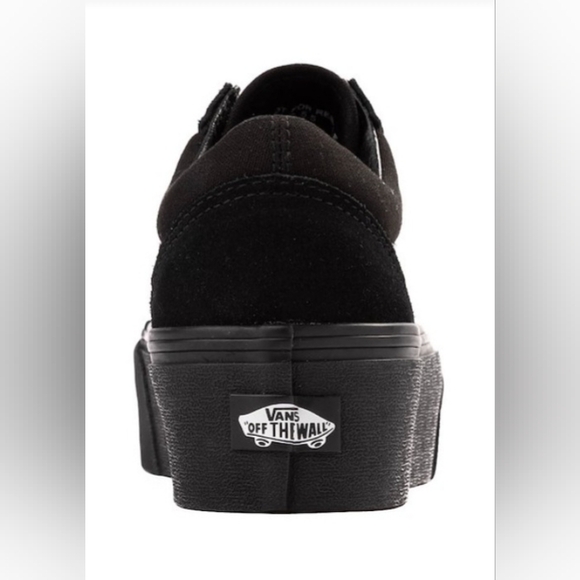 Vans Women's Suede Leather Canvas All-Black Platform NWOT SIZE Mens 8 Womens 9.5 - Picture 2 of 12
